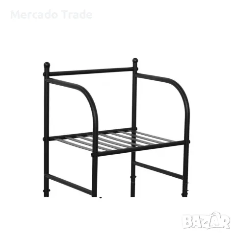Декоративна етажерка за цветя Mercado Trade, Метал, Черен, снимка 3 - Декорация за дома - 48284951