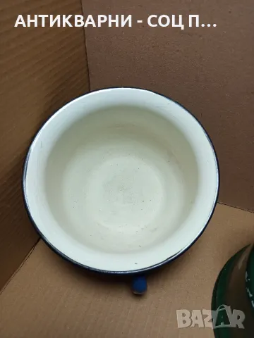 Комплект Соц Стари Емайлирани Чайник С Купа Съд., снимка 10 - Антикварни и старинни предмети - 49338380