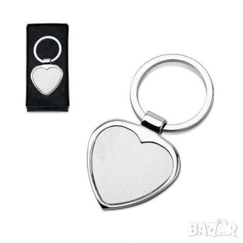  Стилен метален ключодържател -сърце, снимка 1 - Други - 35534435