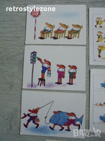 № 8170 Лот от 10 броя календарчета - Серия "Тримата глупаци"  , снимка 2 - Други ценни предмети - 51291550