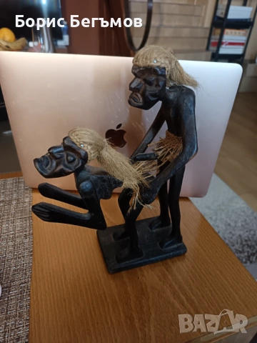 Африканска Дървена Фигура - Ръчна Изработка, снимка 5 - Статуетки - 53271978