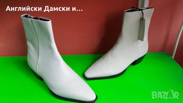 Английски дамски боти естествена кожа-M&S, снимка 2 - Дамски боти - 35283544