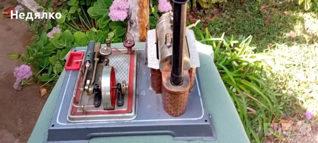 Стара немска метална играчка,парен котел,двигател, снимка 7 - Антикварни и старинни предмети - 47342574