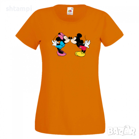 Дамска тениска Mickey & Minnie 8 Мини Маус,Микки Маус.Подарък,Изненада,, снимка 6 - Тениски - 36526286