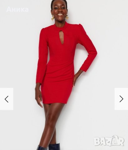 Червена рокля, снимка 2 - Рокли - 43860947