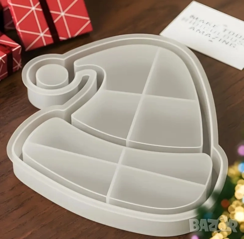 Молд поднос коледна шапка 18,4 см, снимка 3 - Форми - 51742465