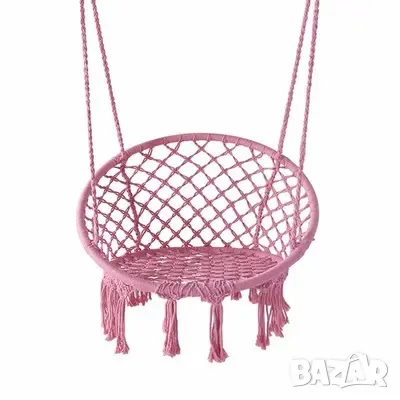 Кръгъл хамак-люлка с ресни, снимка 4 - Градински мебели, декорация  - 39870777