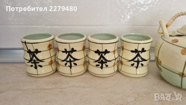  Чаши за чай и чайник, снимка 3 - Сервизи - 51806674