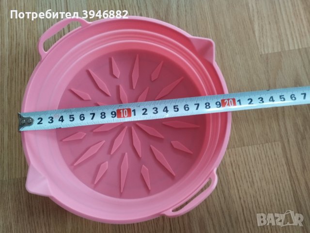 Нова силиконова тавичка за еър фрайър, сгъваема, снимка 3 - Форми - 43747334