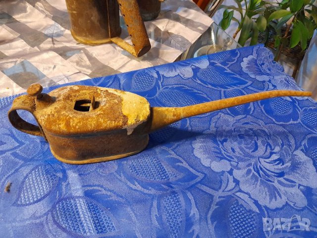 Стара масльонка и бензинова лампа, снимка 12 - Антикварни и старинни предмети - 36797365