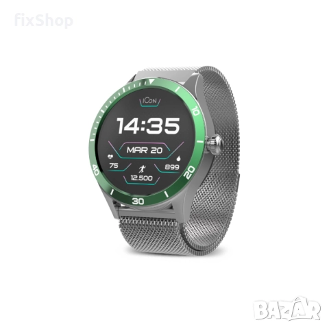 Forever ICON v2 AW-110 – Смарт часовник с AMOLED дисплей и модерен зелен дизайн, снимка 5 - Смарт гривни - 51610493
