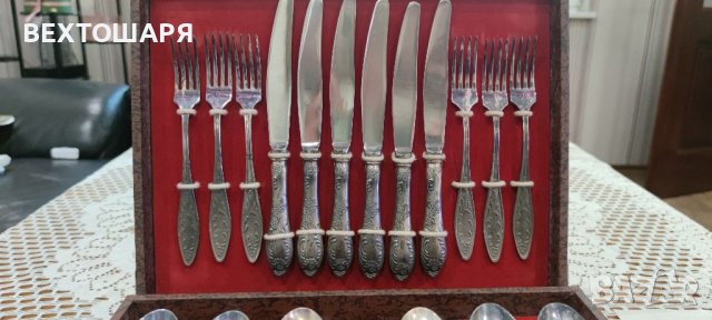Невероятен Руски Комплект Прибори за Хранене , снимка 9 - Антикварни и старинни предмети - 38588763