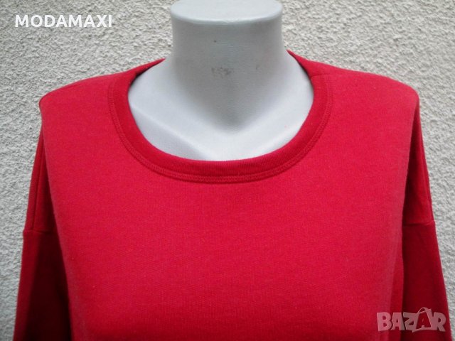 4XL Нова блуза Hanes в червено , снимка 2 - Блузи с дълъг ръкав и пуловери - 34854859