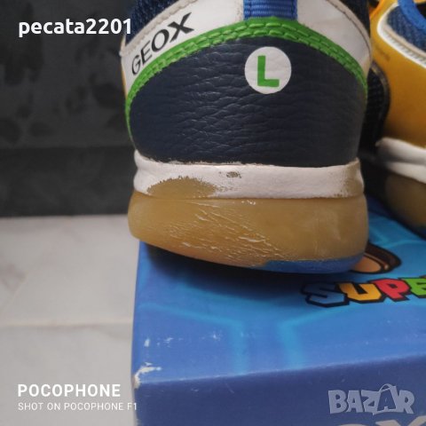 Продавам - детски светещи маратонки Geox Nintendo Super Mario номер 34, снимка 6 - Детски маратонки - 37972478