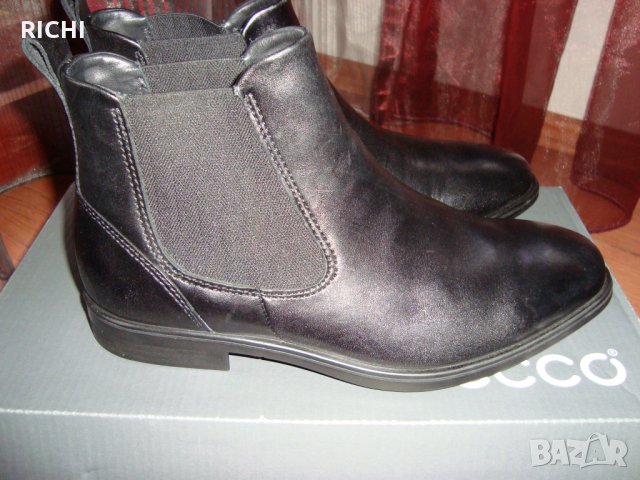 ECCO Melbourne Leather Ankle Boot естествена кожа боти нови, снимка 7 - Мъжки боти - 35633990