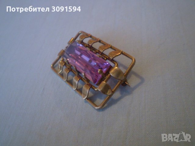 Антична  брошка - арт деко, снимка 2 - Антикварни и старинни предмети - 37513400