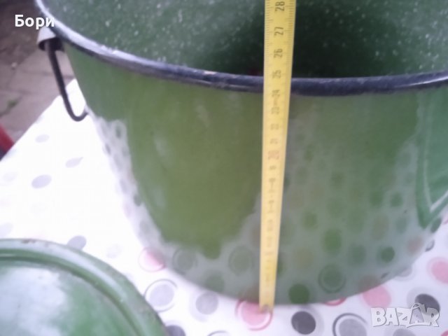 Стар емайлиран казан 22 литра  1955г, снимка 7 - Други - 37128961