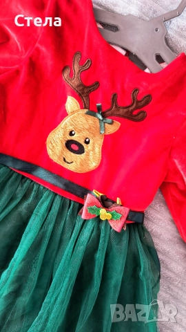 Коледна рокличка , снимка 3 - Детски рокли и поли - 52832952