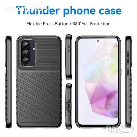 Samsung Galaxy A36 5G Thunderbolt Удароустойчив TPU Калъф с Протектор – 2 цвята