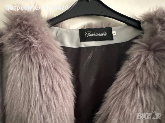 Палтенце с еко косъм, снимка 4 - Палта, манта - 52209659