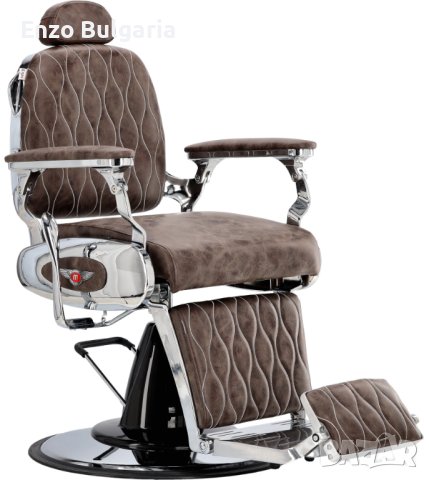 Хидравличен фризьорски стол за фризьорски салон Amat Barberking ENZO-9150C, снимка 2 - Бръснарски столове - 43845893