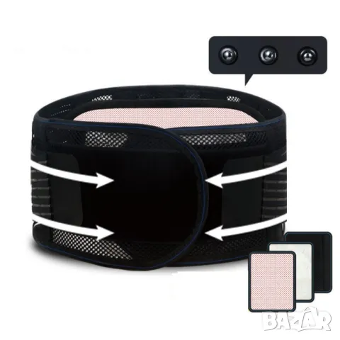 Самозагряващ магнитен турмалинов пояс-колан TV284, снимка 5 - Колани - 47905965