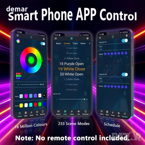 Aurevita Водоустойчива външна LED лента 20 м, интелигентна IP67, приложение (без дистанционно), снимка 5 - Лед осветление - 51416952