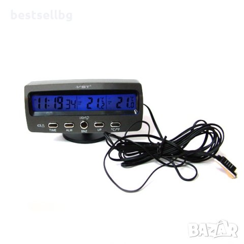 Електронен часовник термометър вътрешна външна температура сонда кола, снимка 2 - Други - 29054732