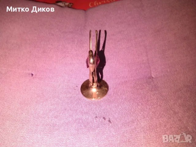 Лебед позлатен като нов с камъни Сваровски Н-6см, снимка 2 - Колиета, медальони, синджири - 48103268