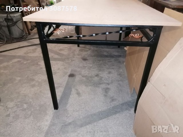 Трапезна маса от ковано желязо, дърво метал , снимка 8 - Маси - 33280113