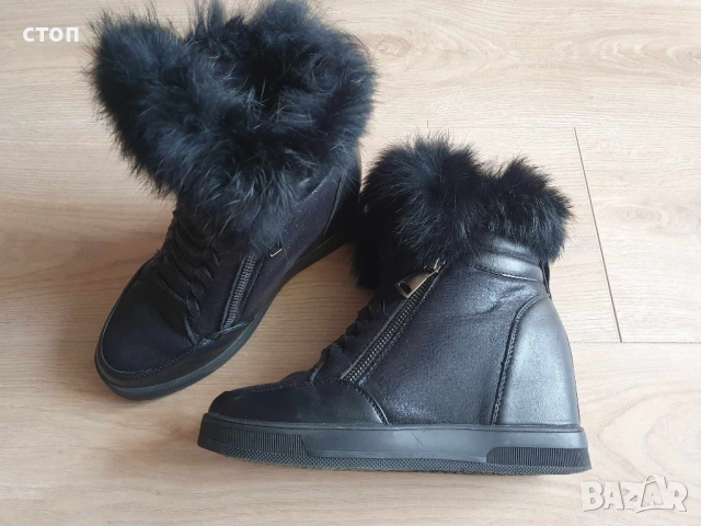 Боти с пух , снимка 8 - Дамски боти - 53029437