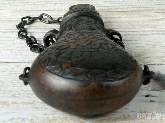 Месингов барутник, снимка 3 - Колекции - 53540741