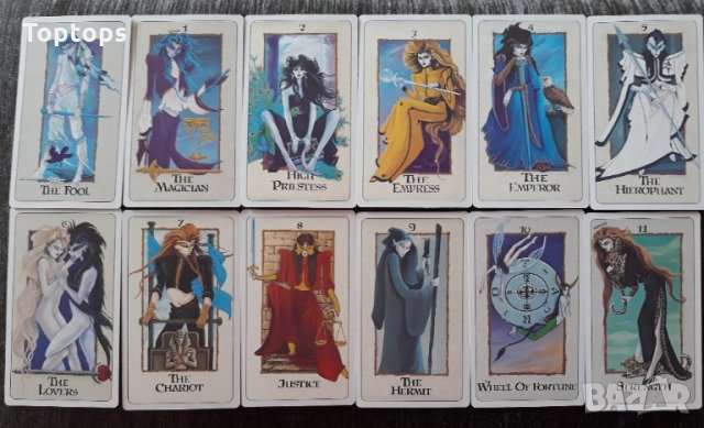 Londa Tarot - феноменална таро колода с 79 карти и хартиена книжка, 12см х 7см, снимка 12 - Други игри - 32863535