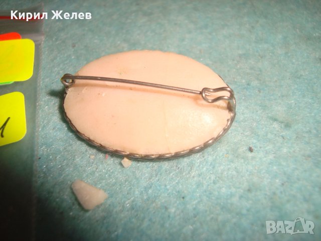 СТАРА ПОСРЕБРЕНА БРОШКА - ЦВЕТЕ РЪЧНА АРТ ИЗРАБОТКА от ПОЛИМЕРНА ГЛИНА РЕТРО БИЖУ за КОЛЕКЦИЯ 11936, снимка 2 - Антикварни и старинни предмети - 35507026