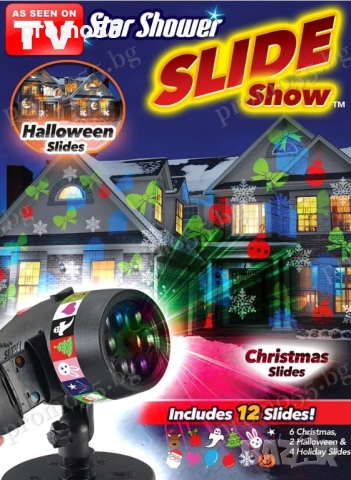 Коледен Проектор Лазер 48 Сменяеми Картинки Коледа Рожден Ден Хелоуин, снимка 9 - Други - 52344295