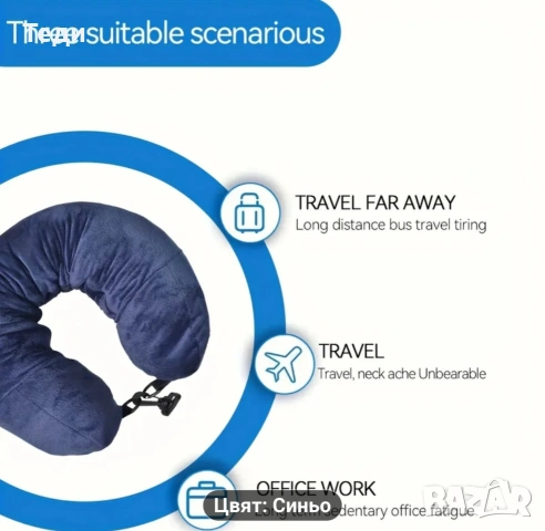 Пътническа възглавница с цип за багаж | Спестява място в куфара | Без такси, снимка 3 - Куфари - 53604129