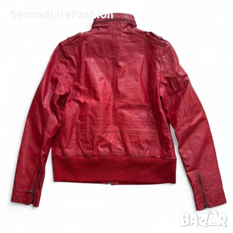 Дамско кожено яке Tom Tailor Vintage размер М, снимка 9 - Якета - 52598697