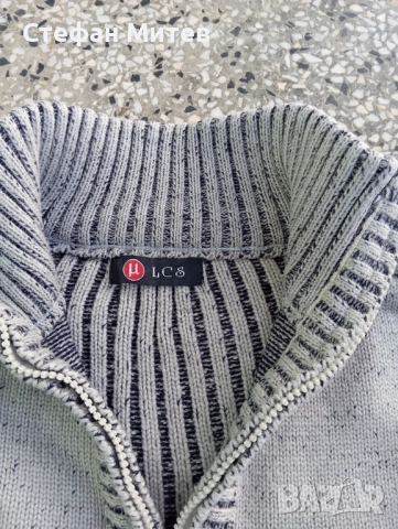 Мъжки пуловер с дълъг ръкав и цип., снимка 2 - Блузи - 52503217