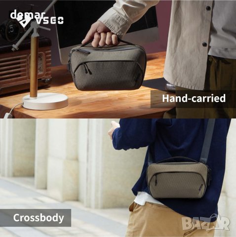 Техническа чанта за аксесоари VSGO, Power Bank, твърд диск,(L, зелено), снимка 4 - Други - 43972063