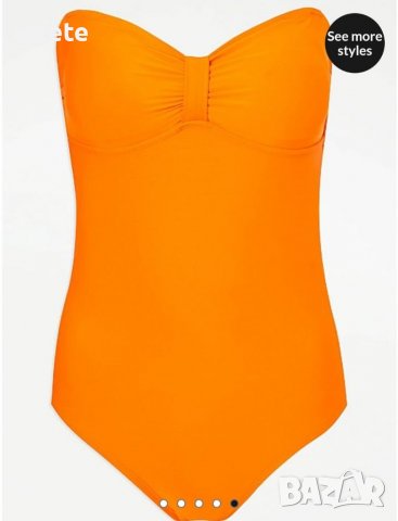 НОВО Оранжев цял бански костюм, снимка 4 - Бански костюми - 37248880