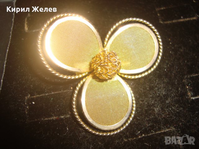 ПОЗЛАТЕНА БРОШКА ЦВЕТЕ ВИНТИДЖ СТИЛ 6642, снимка 4 - Други - 32228256