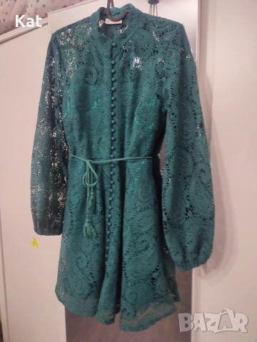 Къса дамска дантелена рокля, снимка 8 - Рокли - 52433770