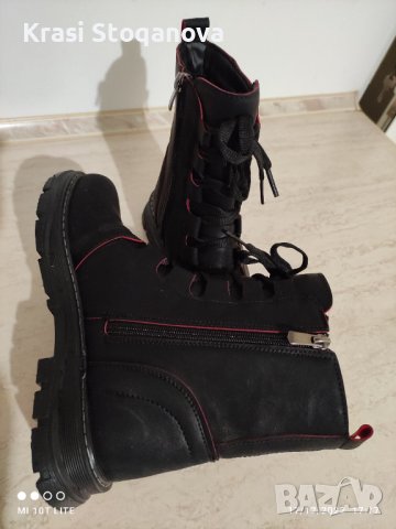 ❄️❄️ЗИМНИ❄️ МОДНИ Боти ТОПЛИ / НАБУК с Аксесоари + Подарък Аксесоар за Почистване , снимка 17 - Дамски боти - 39039713