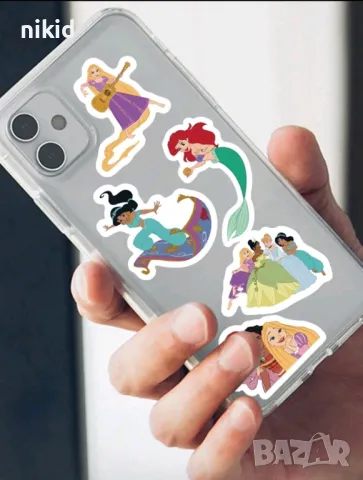 100 бр микс Дисни Принцеси детски самозалепващи лепенки стикери за ръчна изработка за подарък, снимка 5 - Други - 48769008