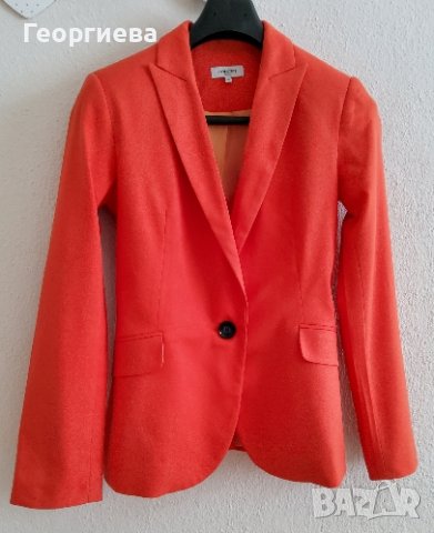 Класическо сако в цвят мандарина, снимка 2 - Сака - 37825940