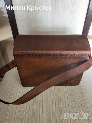 Винтидж дамска чанта Genuine Leather от 60те години , снимка 6 - Чанти - 42970247