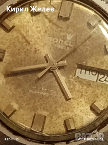 Стар механичен часовник мъжки Cronel swiss made за КОЛЕКЦИЯ 51519, снимка 3 - Антикварни и старинни предмети - 52334365