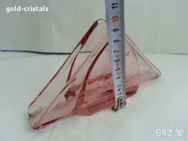 Стар стъклен салфетник, снимка 5 - Антикварни и старинни предмети - 27240431