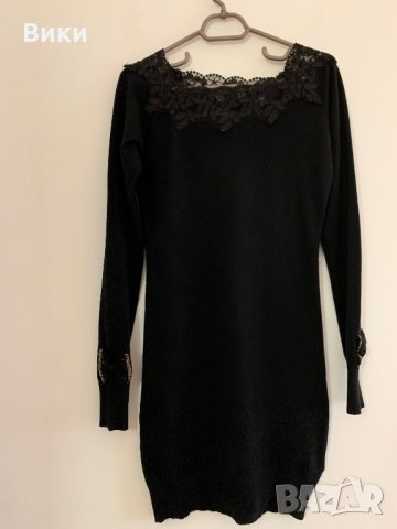 Черна рокля туника, снимка 10 - Рокли - 27362045