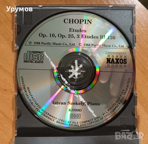 CD Chopin, Istvan Szekely – Etudes Op. 10, Op. 25 & BI 130, снимка 3 - CD дискове - 53308364